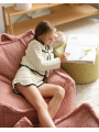 Pouf a Sacco in Tessuto Teddy Rosa Guava - Wigiwama