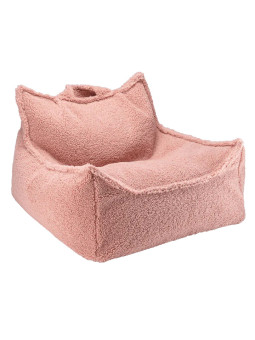 Pouf a Sacco in Tessuto Teddy Rosa Guava - Wigiwama