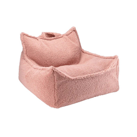 Pouf a Sacco in Tessuto Teddy Rosa Guava - Wigiwama