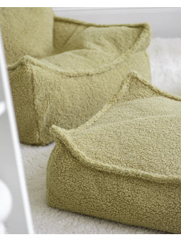 Pouf a Sacco in Tessuto Teddy Verde Matcha - Wigiwama