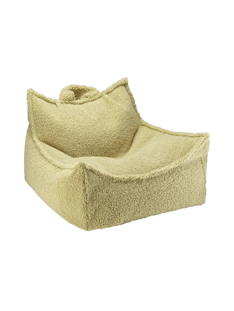 Pouf a Sacco in Tessuto Teddy Verde Matcha - Wigiwama