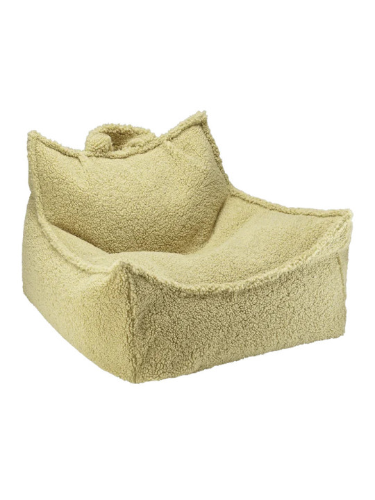 Pouf a Sacco in Tessuto Teddy Verde Matcha - Wigiwama