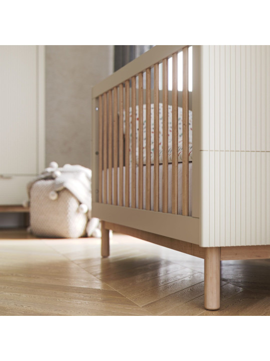 Culla Lettino 60x120 cm in Legno Champagne Miloo per Bambini - Pinio