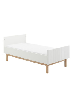 Cot Bed 140×70 cm in White Wood Miloo - Pinio