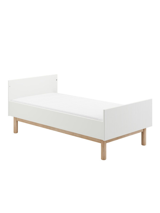 Cot Bed 140×70 cm in White Wood Miloo - Pinio