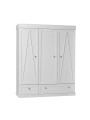 Wardrobe for the Children's Bedroom in white MDF with a traditional and modern design
