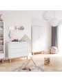 Children's Wardrobe Miloo in White Wood - Pinio