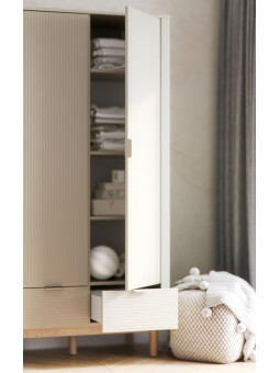 Children's Wardrobe Miloo in Champagne Wood - Pinio