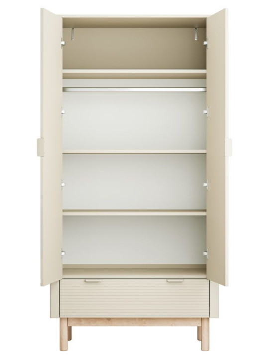 Children's Wardrobe Miloo in Champagne Wood - Pinio