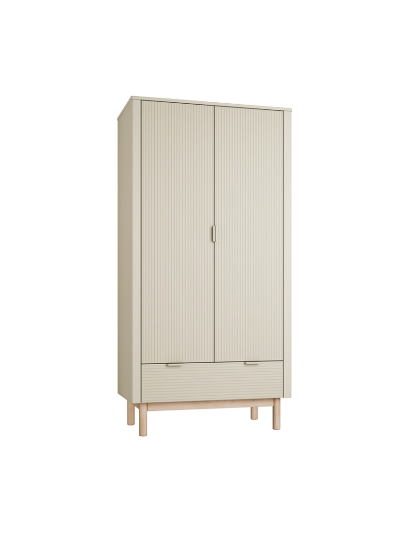Children's Wardrobe Miloo in Champagne Wood - Pinio