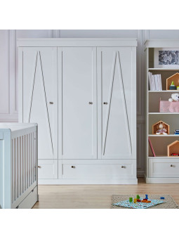 Wardrobe for the Children's Bedroom in white MDF with a traditional and modern design
