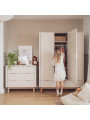 Children's 3-Door Wardrobe Miloo in Champagne Wood - Pinio