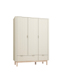 Children's 3-Door Wardrobe Miloo in Champagne Wood - Pinio