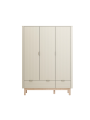 Children's 3-Door Wardrobe Miloo in Champagne Wood - Pinio