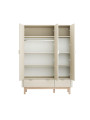 Children's 3-Door Wardrobe Miloo in Champagne Wood - Pinio