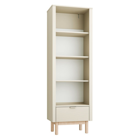 Children's High Bookcase Miloo in Champagne Wood - Pinio