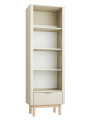 Children's High Bookcase Miloo in Champagne Wood - Pinio