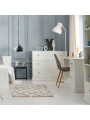 Cassettiera con 3 Cassetti per Bambini in MDF Bianco