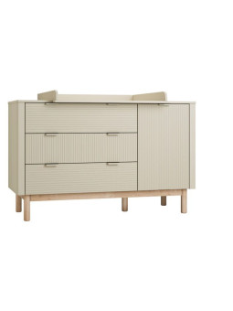 Children's 3-drawer + 1 door Chest Miloo Champagne - Pinio