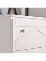 Cassettiera con 3 Cassetti per Bambini in MDF Bianco