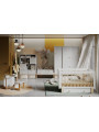 Children's 3-door Sliding Wardrobe Cube White - Pinio