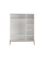 Children's 3-door Sliding Wardrobe Cube White - Pinio