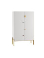 Children's 2-door Wardrobe Cube White - Pinio