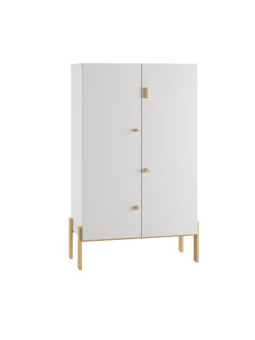 Children's 2-door Wardrobe Cube White - Pinio