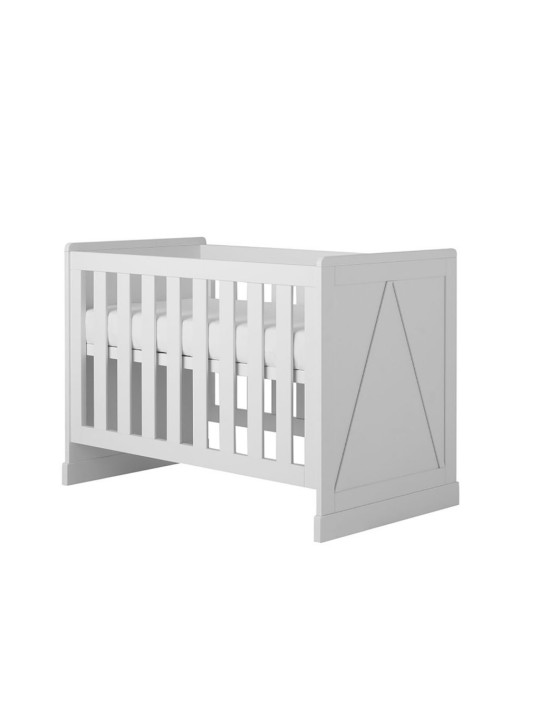 Cot Bed 120x60 for the Children's Bedroom in white MDF