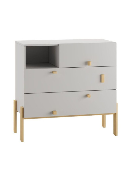 Cassettiera con Fasciatoio per Bambini Cube Bianco - Pinio