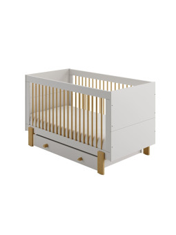 Children's Cot Bed 140x70 Cube Light Grey - Pinio
