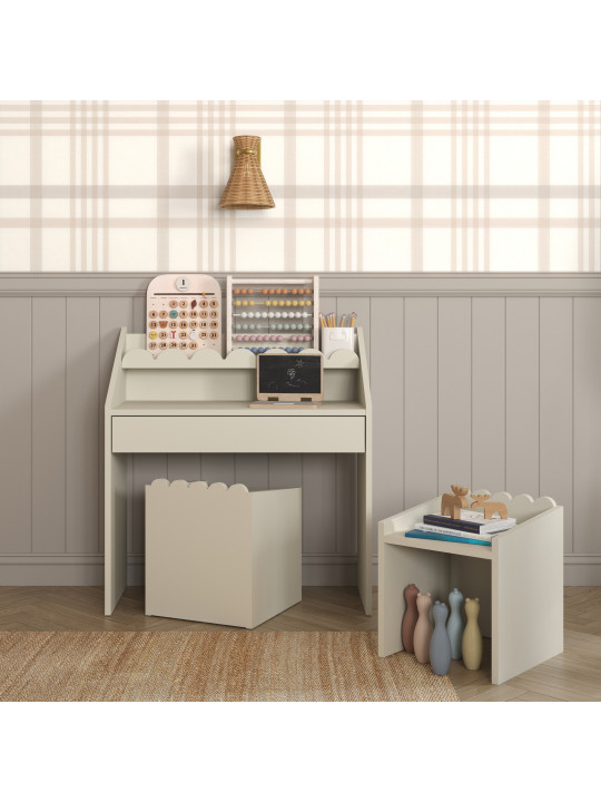 Sedia Montessoriana per Bambini Book Nook Crema - BellAmy
