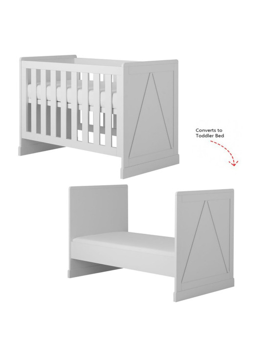 Cot Bed 120x60 for the Children's Bedroom in white MDF