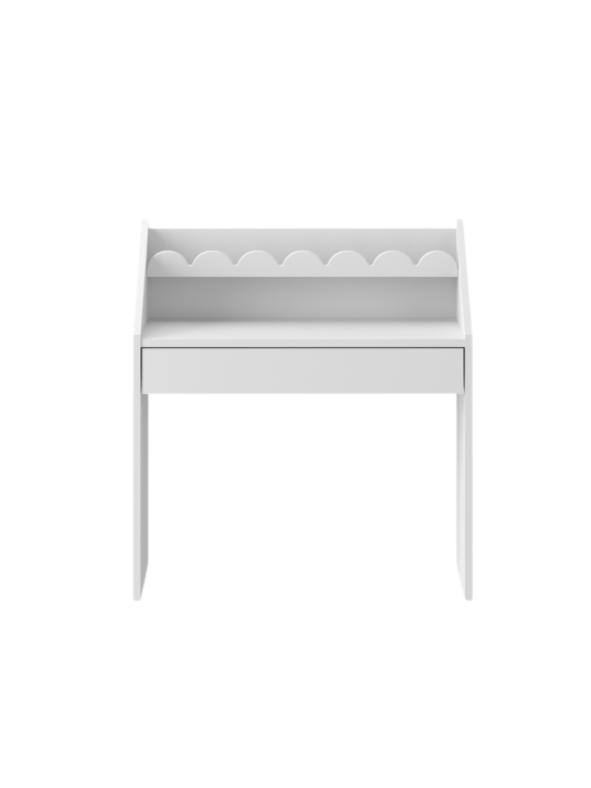 Children's Montessori Compact Desk Book Nook White - BellAmy