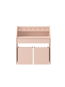 Children's Montessori Compact Desk Book Nook Sunset Pink - BellAmy