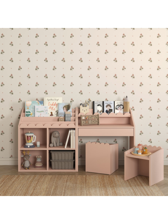 Children's Montessori Multifunctional Chair Book Nook Pink - BellAmy