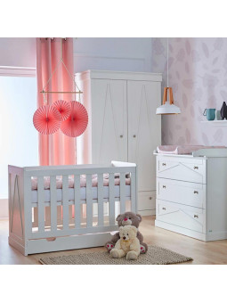 Culla per Neonati 120x60 cm in MDF Bianco