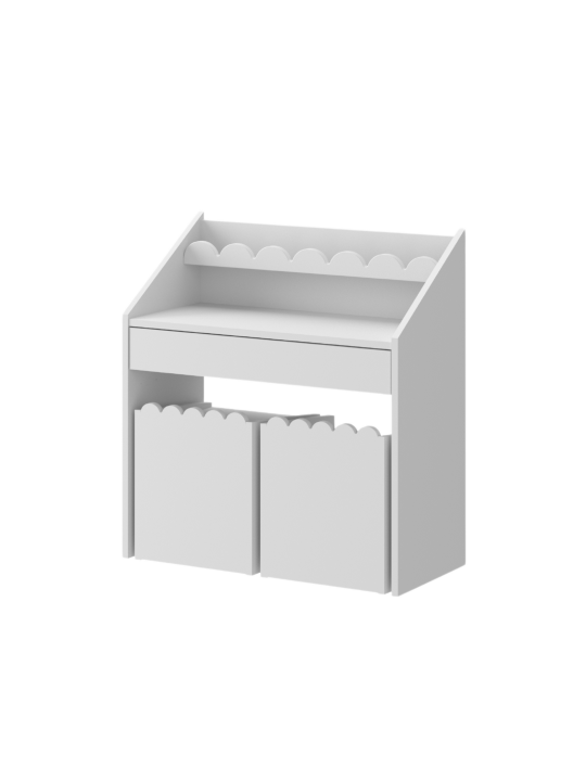 Set Scrivania + Sedie Montessoriane Book Nook Bianco - BellAmy