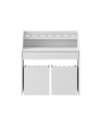 Children's Montessori Desk + Chairs set Book Nook White - BellAmy
