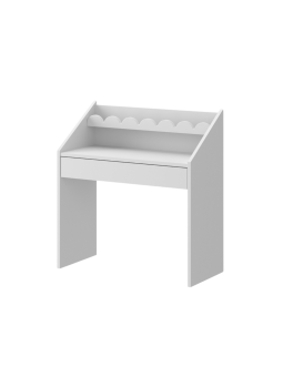 Children's Montessori Desk + Chairs set Book Nook White - BellAmy