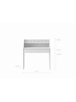 Children's Montessori Compact Desk Book Nook Latte - BellAmy