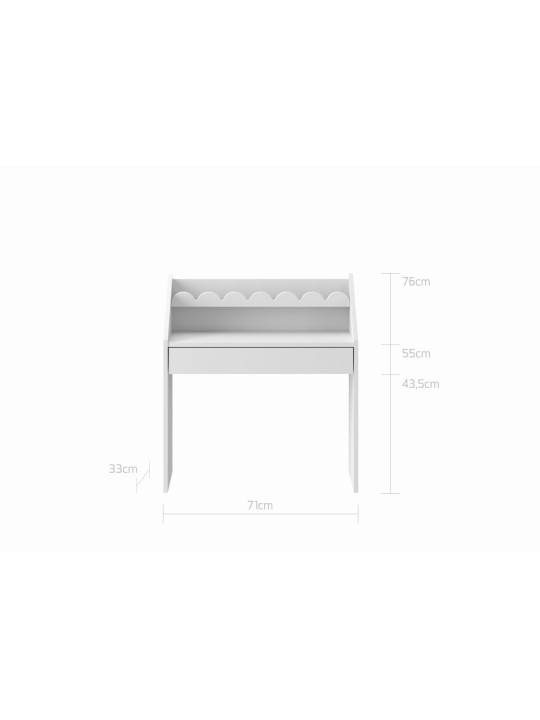 Children's Montessori Compact Desk Book Nook Latte - BellAmy