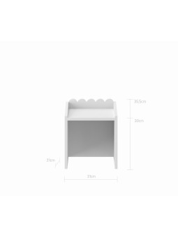 Children's Montessori Desk + Chairs set Book Nook White - BellAmy