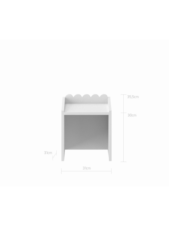 Children's Montessori Desk + Chairs set Book Nook White - BellAmy