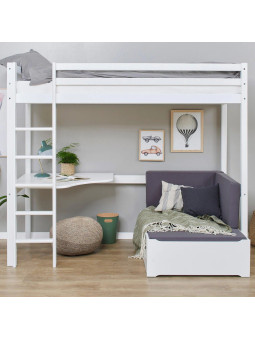Children's Eco Dream Mega Bed with Lounge Module and Tabletop - Hoppekids