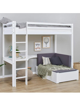 Children's Eco Dream Mega Bed with Lounge Module and Tabletop - Hoppekids