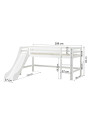 Children's Eco Dream Mid Sleeper Bed with Slide - Hoppekids