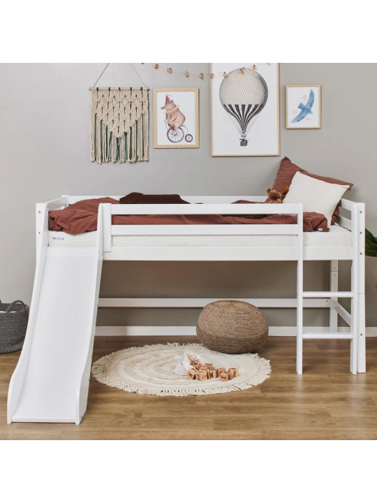 Children's Eco Dream Mid Sleeper Bed with Slide - Hoppekids