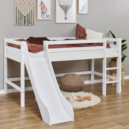 Children's Eco Dream Mid Sleeper Bed with Slide - Hoppekids