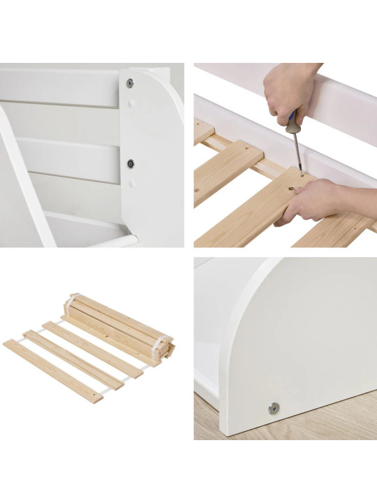 Children's Eco Dream Mid Sleeper Bed with Slide - Hoppekids